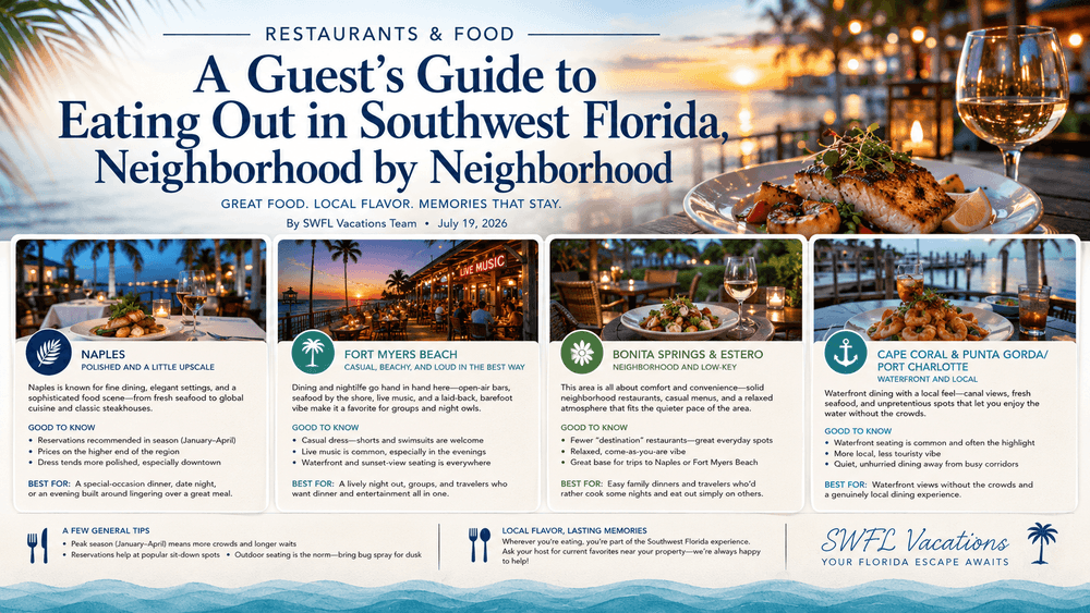 A Guest's Guide to Eating Out in Southwest Florida, Neighborhood by Neighborhood