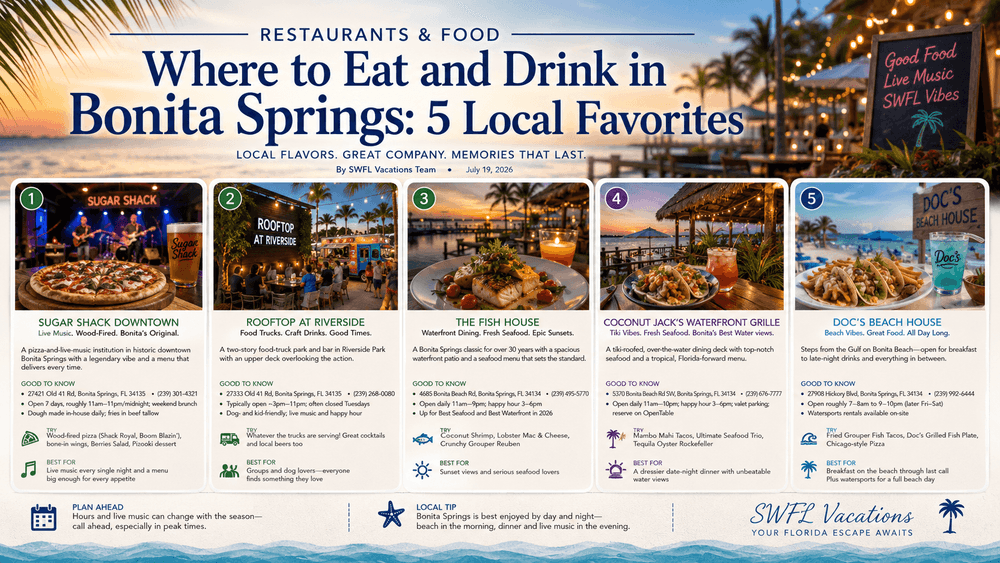 Where to Eat and Drink in Bonita Springs: 5 Local Favorites